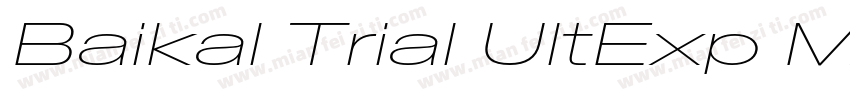 Baikal Trial UltExp Med字体转换